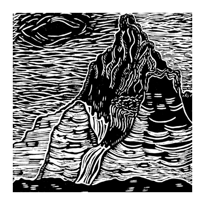 Compassberg lino cut